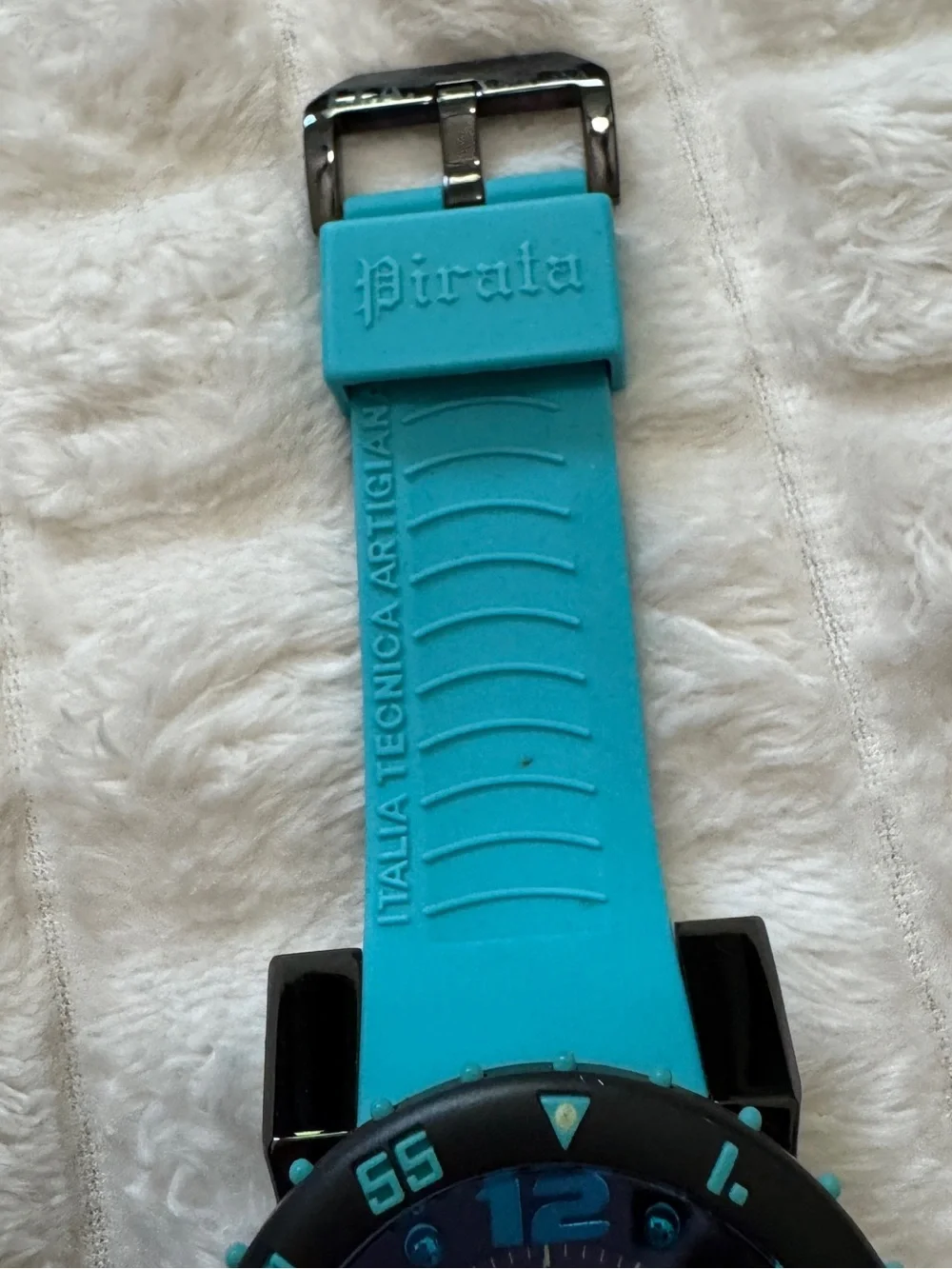 I.T.A Italia Tecnica Artigiana Pirata Quartz Dive Style Watch 00.04.11 Turquoise